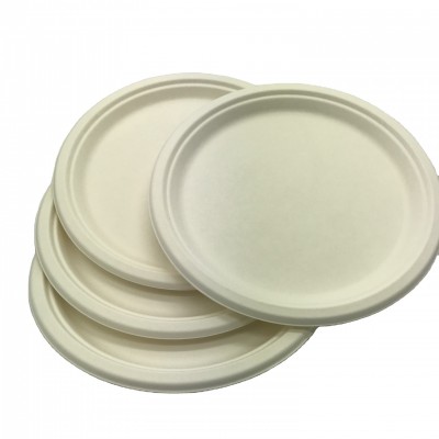 7'' Sugarcane Bagasse Tableware Biodegradable Plates