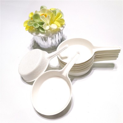 Biodegradable Bagasse  Disposable Shallow Pan Fancy Elegant Dessert Plate