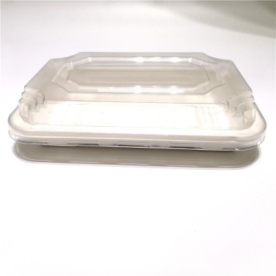 290 ML Disposable Sugarcane Rectangular Sushi Tray Biodegradable Plate